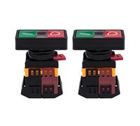 ISTOVO 2X AC 220V Yellow Light ON-Off Stop Momentary Push Button Switch 1 NO 1 NC