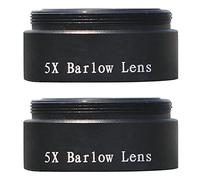 ISTOVO 2X Barlow Lens 5X for Any M28X0.6 Thread 1.25Inch Telescope Eyepiece Astronomy Diagonal Extender Tube or Camera Adapter