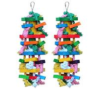 ISTOVO 2X Bird Chewing Toy Large Medium Parrot Cage Bite Toys African Grey Macaws Cockatoos