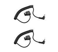ISTOVO 2X Coiled 1M/3.28Ft D-Tap 2Pin Male to Dc 5.5 x 2.1mm Adapter Cable Elastic Line for Anton V-Mount Battery Dslr Cage Rig