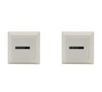 ISTOVO 2X HM-1 Timer Square Counter Digital 0-99999.99 Gauge 0.3W AC220-240V / 50Hz AC Hour Meter Hourmeter White