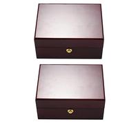 ISTOVO 2X Large Size Wood Lacquered Glossy Single Watch Box with PU Leather Cushion