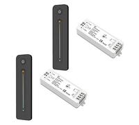 ISTOVO 2X LED Dimmer 12V 5V 24V 36V 8A PWM Wireless Switch with 2.4G Brightness Remote for Led Single Color Strip