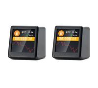 ISTOVO 2X New 2.4G WiFi Crypto Tracker Crypto Price Displayer 300 Major Cryptocurrencies Can Be Switched Freely for NerdMiner A