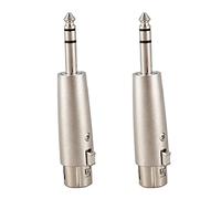 ISTOVO 2X New XLR to female 6.3mm JACK LEAD PLUG Mic Microphone Patch Cable Adapter