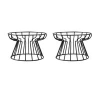 ISTOVO 2X Pet Bowl Stand, Nordic Cat Bowl High Stand, Bowl Stand, Anti-Cervical Spondylosis Black