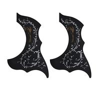 ISTOVO 2X Pickguard-Acoustic-Acoustic Guitar Pickguard, Self Adhesive, Black