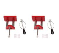 ISTOVO 2X Red Watch Tool Hand Plunger Puller Remover Hand Set Solid Alloy Steel with 20 Plastic Dies