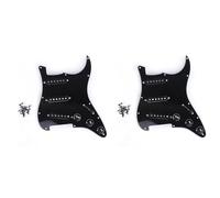 ISTOVO 2X Single Coil SSS Electric Guitar Pickguard Pickup Loaded Prewired Scratch Plate 11 Holes 3Ply for SQ Guitar