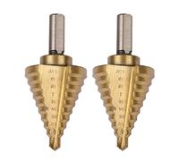 ISTOVO 2X Step Drill Cone Drill Bits, High Speed Steel 10 Steps 1/4 to 1-3/8 Inch