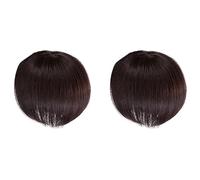 ISTOVO 2X Topper Wig with Bangs Increase the Amount of the Top of the to Cover the White Hair Hairpiece