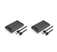 ISTOVO 2X Transparent Gray HDD Case for Hard Box 2.5 Inch HDD Enclosure to USB 3.0 Type-C 3.1 External Hard Drive Case