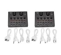 ISTOVO 2X V8 Sound Card Audio Set Interface External USB Live Microphone Sound Card Bluetooth Function for Singing Recording