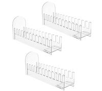 ISTOVO 3 Pcs 12 Tier Acrylic Greeting Card Display Stand Clear Card Display Stand Easy to Assemble Postcard Sticker Card Holder