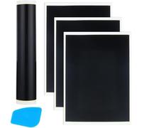ISTOVO 3 Pcs Engraving Marking Paper, Engraving Color Paper with Plastic Scraper Black Optical Marking Paper for Metal Ceramics