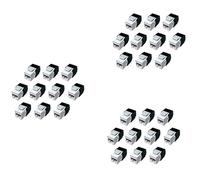 ISTOVO 30-Pack Cat6A RJ45 Jack - Cat6 Compatible -180 Degree Toolless -Ethernet Wall Jack -Cat6A Network Coupler