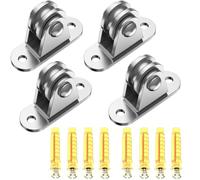 ISTOVO 304 Stainless Steel Pulley Block Small Pulley Block Silent Pulley Material Handling and DIY Set Kit Moving 4PCS