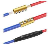 ISTOVO 30pcs 6 AWG Gauge Wire Connector Nut Kit,80A Quick Splicing Wiring Connection Terminal, with Screws and Heat Shrink Tube