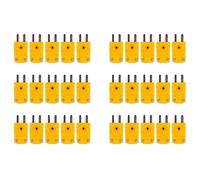 ISTOVO 30Pcs RTD Circuits K Type Temperature Sensor Thermocouple Plugs Yellow