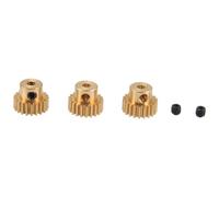 ISTOVO 3PCS 3.175mm Shaft Brass Pinion Motor Gear 32DP 48DP 64DP M0.6 for 1/10 1/8 RC Car 3650 3660 Replacement Accessories 21t