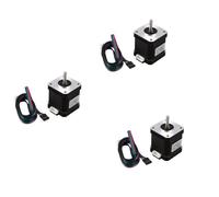 ISTOVO 3Pcs Nema 17 Stepper Motor 48mm Nema17 Motor 42Bygh 2A 4-Lead (17Hs8401) Motor 1M Cable for 3D Printer Cnc Motor