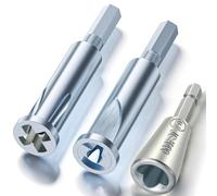 ISTOVO 3Pcs Wire Twister Tool for Drill - 3 Way/ 5 Way Wire Stripper and Electrical Wire Twister Tool for Power Drill Accessories