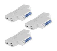 ISTOVO 3X 5-100A 220V Meter Single Phase RS485 MODBUS Protocol LCD Backlit Display Din Rail Watt Meter Meter