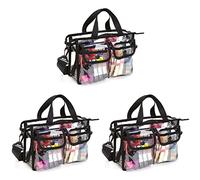 ISTOVO 3X Clear -Body Shoulder Bag,Toiletry Organizer Wash Bag - Stadium Approved Purse