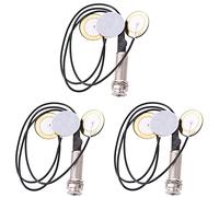 ISTOVO 3X Piezo Contact Microphone 3 Transducer Pickups with End Pin Jack for Kalimba