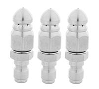 ISTOVO 3X Sewer Jetter Nozzle for Pressure Washer with 1/4 Inch Quick Connect - for Drain Clog Remover,1 Front 6 Rear