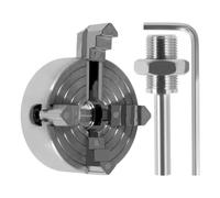 ISTOVO 4 Jaw Lathe Chuck, Zinc Alloy Self-Centering Lathe Chuck Set Metal Sturdy with Wrench and Connecting Rod,for Woodworking Lathes