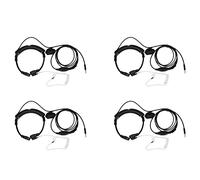ISTOVO 4 Pcs 3.5mm Adjustable Throat Mic Earphone Microphone Covert Acoustic Tube Earpiece Headset with Finger PTT