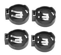 ISTOVO 4 Pcs CR2450 Coin Cell Button Battery Socket Holder Case 2 Pins Black