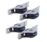ISTOVO 4 Pcs Nylon Single Axle Sliding Door Roller Window Sash Pulley Wheel