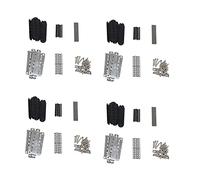 ISTOVO 4 Set Guitar Humbucker Pickup Kits Producing Accessories/Cupronickel Baseplate/Spacer/Bobbin/Pole/Alnico V Magnet