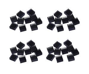 ISTOVO 40 Pcs Black Aluminum Cooler Radiator Heat Sink Heatsink 20mm x 20mm x 10mm