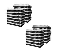 ISTOVO 48 Pcs Acoustic Foam Board,Studio Wedge Tile,Acoustic Foam Soundproof Pyramid Studio Treatment Wall Panel 2.5X30X30cm