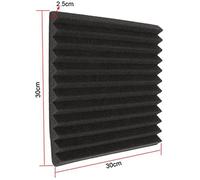 ISTOVO 48 Pcs Acoustic Foam Board,Studio Wedge Tile,Acoustic Foam Soundproof Pyramid Studio Treatment Wall Panel 2.5X30X30cm