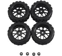 ISTOVO 4Pcs 12mm Hex Wheel Rims & OD 2.59Inch Rubber Tires for RC 1/10 On-Road Touring Car Replacement C
