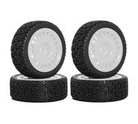 ISTOVO 4pcs 68mm -Tires Rubber Tire Wheel Tyre for XV01 XV02 TT01 TT02 PTG-2 1/10 RC -Racing Car Upgrade Parts White