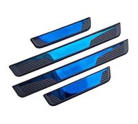 ISTOVO 4Pcs Car Door Sill Protector for Ford Puma ST Line X 2020-2023 2024, Scuff Guard Plate Kick Plates Stainless Steel Welcome Pedal Guard Threshold Cover Accessories,A/blue
