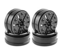 ISTOVO 4Pcs Carbon Fiber 1.9inch Beadlock Wheel Rim Wheel Hub for 1/10 RC Crawler Car Axial SCX10 TRX4 B