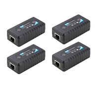 ISTOVO 4X 1 Port POE Extender 10/100Mbps with IEEE 802.3Af Standard Input/Output for IP Camera Transmission Distance