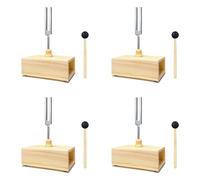 ISTOVO 4X 432 Hz Tuning Fork with Resonance Box,for Sound Healing,Tuning Fork Resonance Teaching, Hearing Tests, Meditation