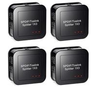 ISTOVO 4X Digital Optical Audio 1X3 Splitter,Digital SPDIF TOSLINK Optical Fiber Audio Splitter,1 in 3 Out