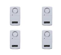 ISTOVO 4X High Sensitive Vibration Detector Earthquake Alarms with LED Lighting Door Home Wireless Electric Car Alarm