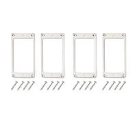 ISTOVO 4X Metal Humbucker Pickup Ring Cover Frame Replacement Compatible with LP Guitar Mounting Electric Guitars (Silver)