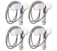 ISTOVO 4X Piezo Contact Microphone 3 Transducer Pickups with End Pin Jack for Kalimba