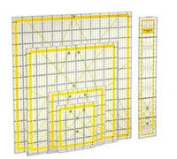 ISTOVO 5 Pack Acrylic Quilting Ruler Set Square Acrylic Quilter Ruler Fabric Cutting Ruler Clear Mark Acrylic Ruler Set Kit
