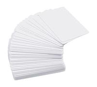 ISTOVO 50 Pack Premium Blank PVC Cards, CR80 30Mil Graphic Quality White Plastic Cards for Photo ID Badge Printers